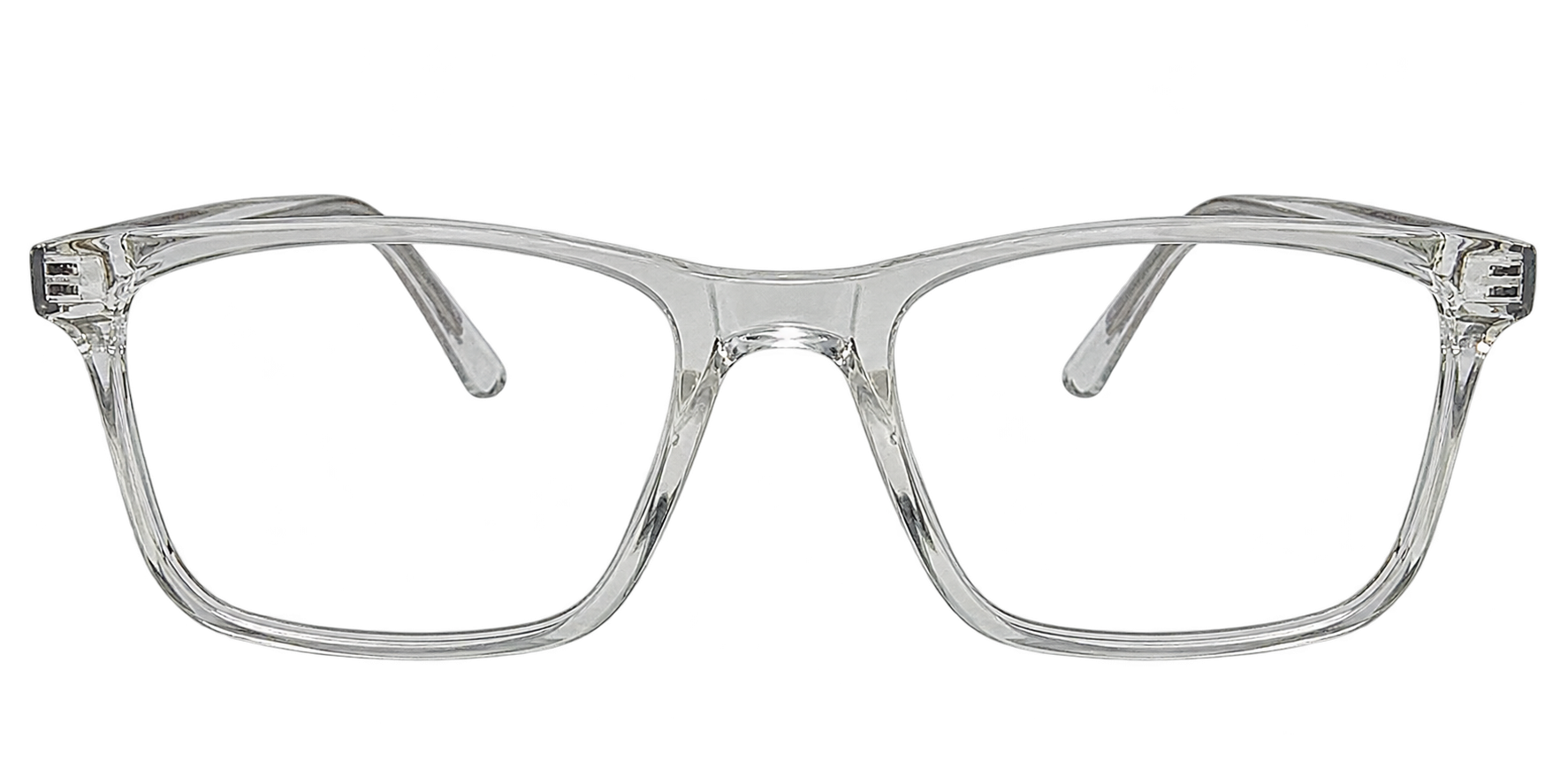 Clear Crystal Rectangular Eyeglasses for Modern Style eyewear