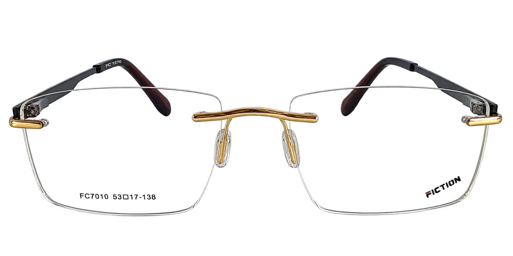 Golden Brown Rimless Frame for Men & Women eyewear