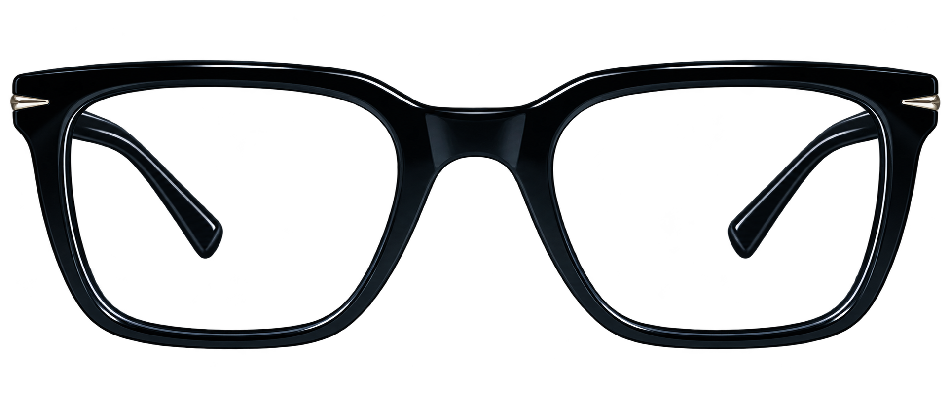 Black Rounded Rectangular Eyeglasses eyewear