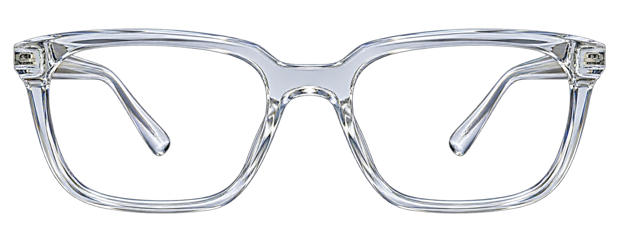 Clear Rounded Rectangular Eyeglasses with Gold Details eyewear