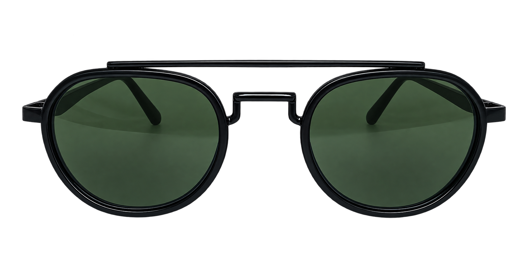 Black Round Green Sunglasses for Men & Women India eyewear