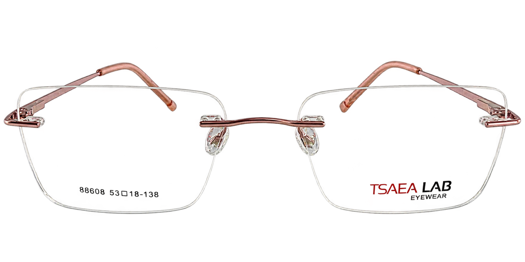 Pink Rimless Frame for Women eyewear